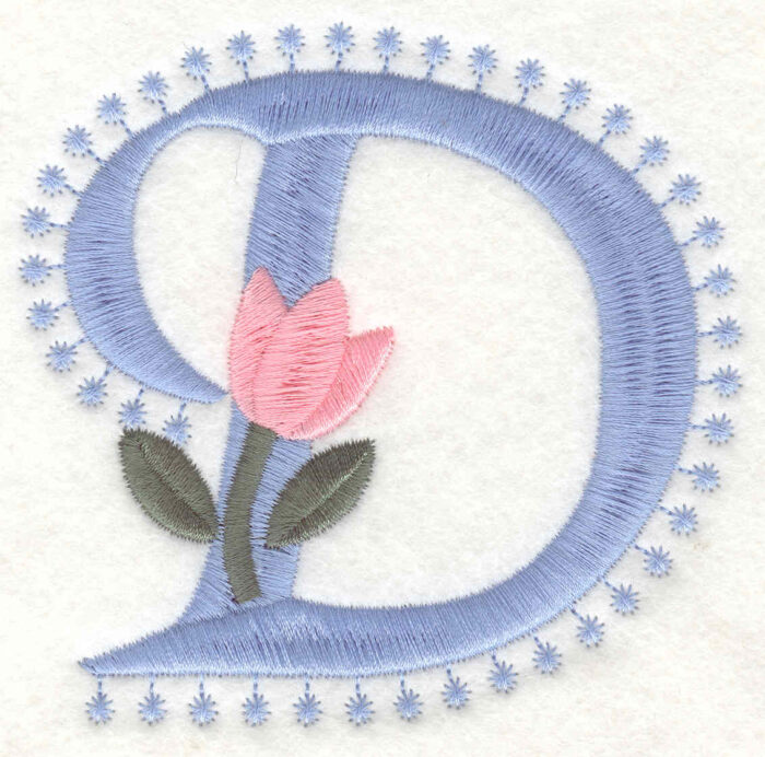 Embroidery Design: D Large3.50inH x 3.63inW