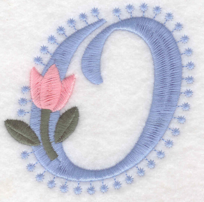 Embroidery Design: O Large3.52inH x 3.36inW