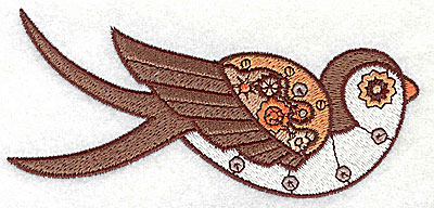 Embroidery Design: Steampunk bird large 4.98w X 2.17h