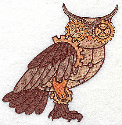 Embroidery Design: Steampunk owl large 4.69w X 4.97h