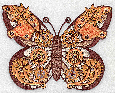 Embroidery Design: Steampunk butterfly large 4.97w X 3.93h