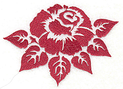 Embroidery Design: Stencil Flower D large 4.55w X 3.30h