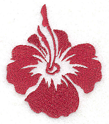 Embroidery Design: Stencil Flower K Hibiscus 2.54w X 3.00h