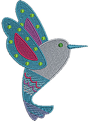 Embroidery Design: Hummingbird 1 3.05w X 4.25h