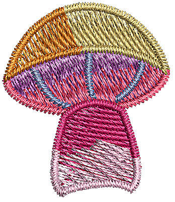 Embroidery Design: Summer mushroom 2 1.16w X 1.34h