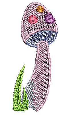 Embroidery Design: Summer mushroom 3 0.91w X 2.20h