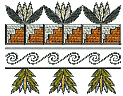 Embroidery Design: Southwest swirl thick border 6.24w X 4.96h
