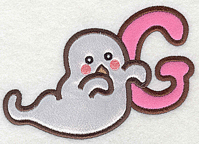 Embroidery Design: G ghost large double applique 4.97w X 3.53h