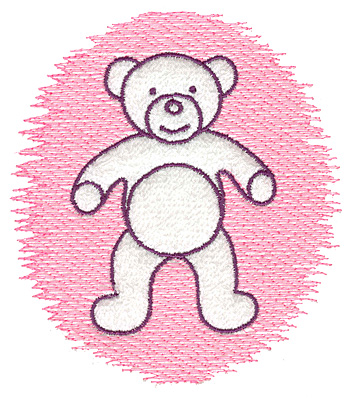 Embroidery Design: Teddy bear trapunto large 4.51w X 4.98h