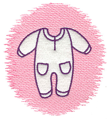 Embroidery Design: Trapunto infant sleeper large 4.70w X 4.99h