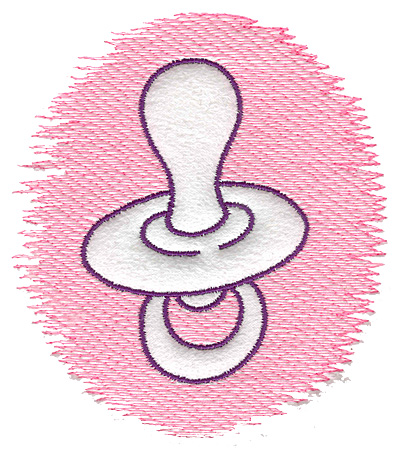Embroidery Design: Trapunto pacifier large  4.48w X 4.98h