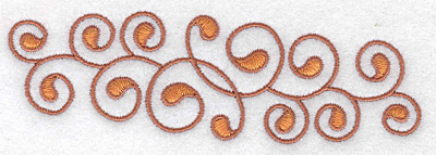 Embroidery Design: Horizontal swirls large 4.98w X 1.50h