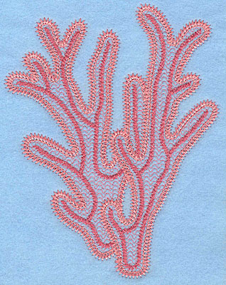 Embroidery Design: Coral large  5.29"h x 4.14"w