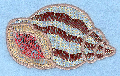 Embroidery Design: Seashell A  2.18"h x 3.56"w