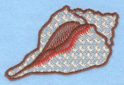 Embroidery Design: Seashell B  2.28"h x 3.50"w
