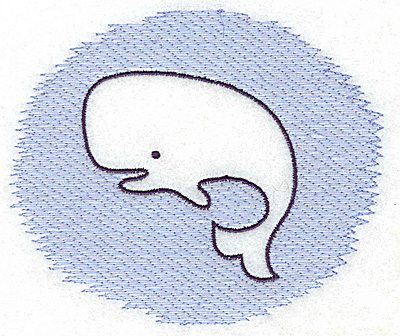 Embroidery Design: Whale Trapunto large 4.95w X 4.12h