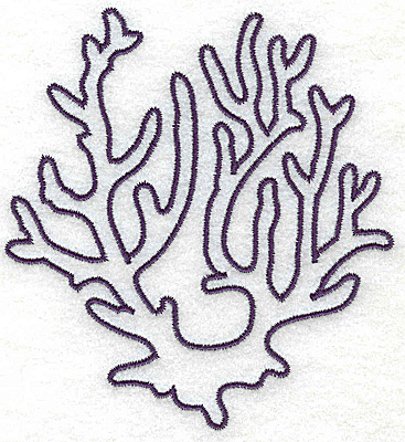 Embroidery Design: Coral outline large 3.90w X 4.19h