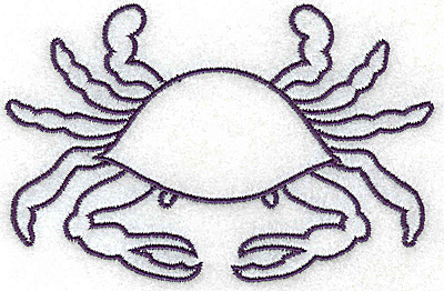 Embroidery Design: Crab outline large 4.37w X 2.87h