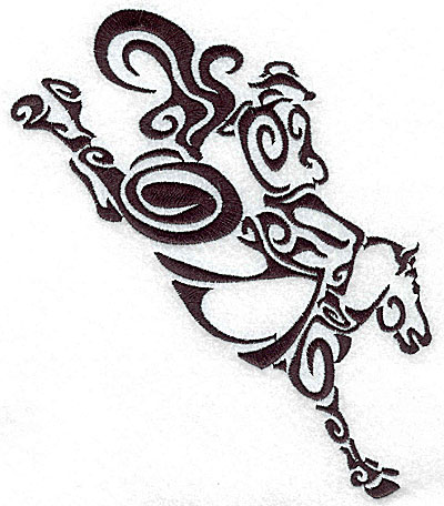 Embroidery Design: Rodeo horse and rider 3 large 6.15w X 7.02h