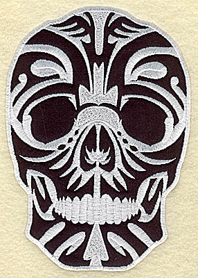 Embroidery Design: Tattoo Skull applique E large 6.00w X 8.50h