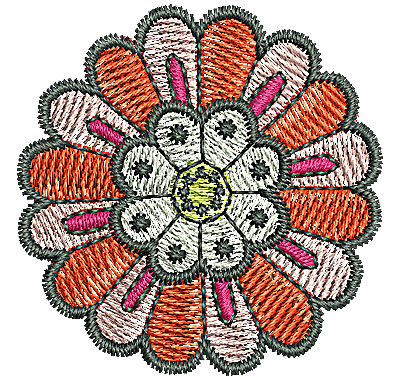 Embroidery Design: Tudor flower 1.61w X 1.63h