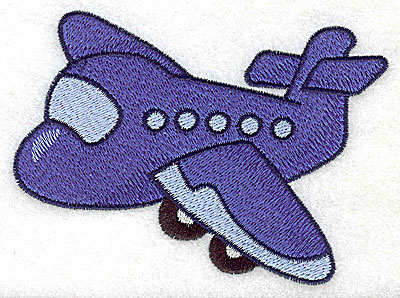 Embroidery Design: Passenger airplane large 4.62w X 3.48h