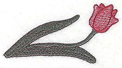 Embroidery Design: Single tulip large 3.40w X 1.75h