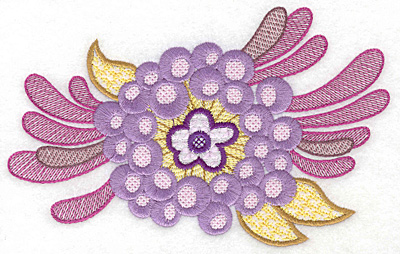 Embroidery Design: Flower with outer petals large 6.99w X 4.35h