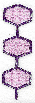 Embroidery Design: Hexagon trio 1.48w X 4.92h