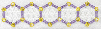 Embroidery Design: Hexagon border 7.93w X 2.14h