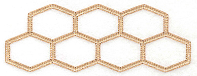 Embroidery Design: Honeycomb D 6.45w X 2.38h