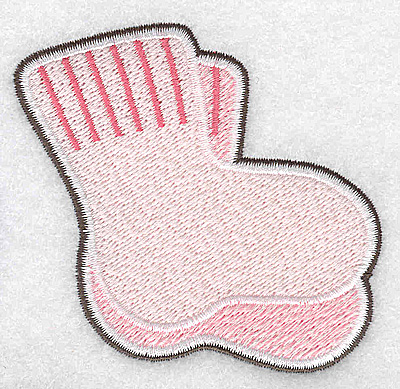 Embroidery Design: Baby booties girl large 3.07w X 2.90h