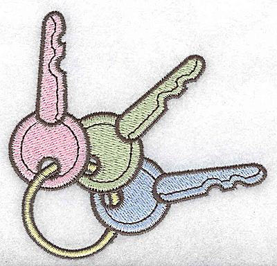 Embroidery Design: Key ring toy large 3.55w X 3.39h