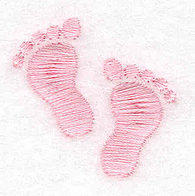 Embroidery Design: Footprint girl 1.25w X 1.23h