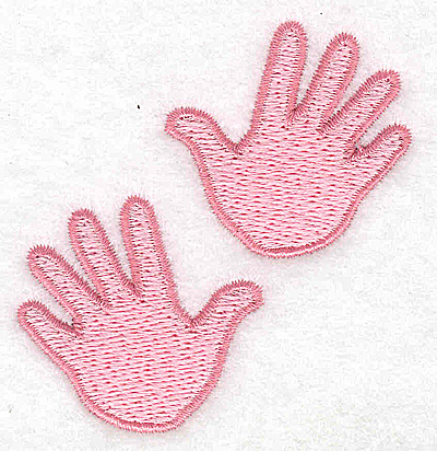 Embroidery Design: Handprint large girl 2.57w X 2.67h