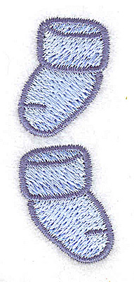 Embroidery Design: Baby bootie pair boy 0.88w X 2.35h