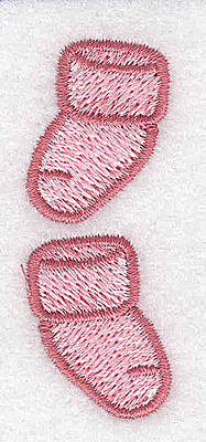 Embroidery Design: Baby bootie pair girl 0.88w X 2.35h