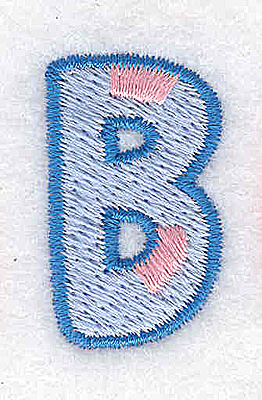 Embroidery Design: B small 0.74w X 1.27h