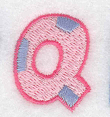 Embroidery Design: Q small 1.05w X 1.34h