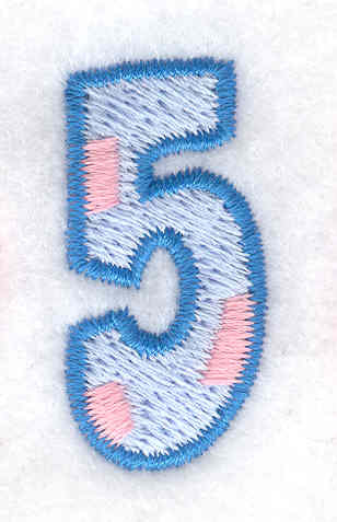 Embroidery Design: 5 small 0.62w X 1.27h