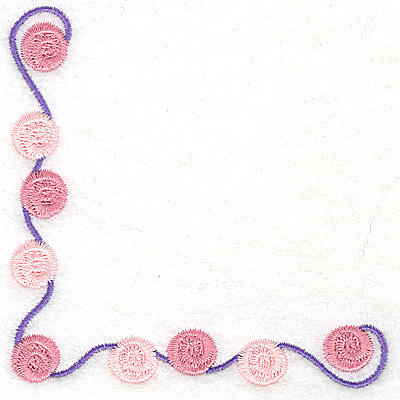 Embroidery Design: Rose bud corner 3.89w X 3.83h