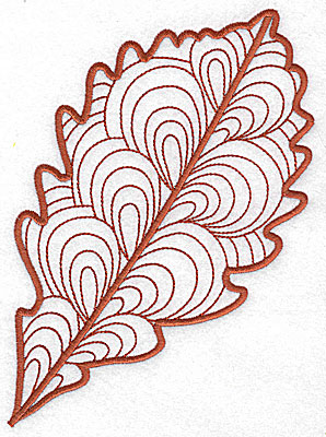 Embroidery Design: Leaf 1 large 5.15w X 7.04h
