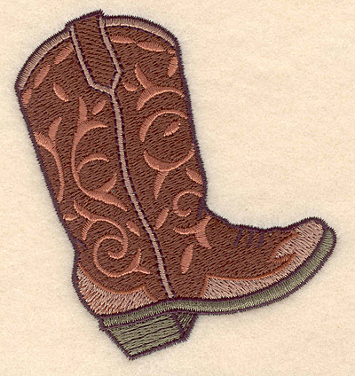 Embroidery Design: Cowboy boot 3.56w X 3.86h