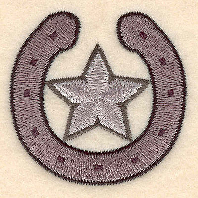 Embroidery Design: Horseshoe and stark 2.22w X 2.18h