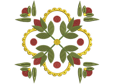 Embroidery Design: Baltimore Quilt Block 12 Lg 7.24w X 7.24h