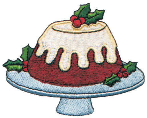 Embroidery Design: Christmas Cake3.40" x 2.66"