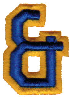 Embroidery Design: Athletic Foam &1.46" x 1.98"