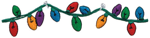 Embroidery Design: String of Lights5.73" x 1.38"