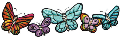 Embroidery Design: Butterflies6.04" x 1.79"
