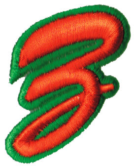 Embroidery Design: Script Foam Z1.66" x 2.23"